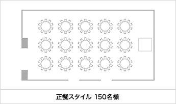 正餐スタイル 150名様