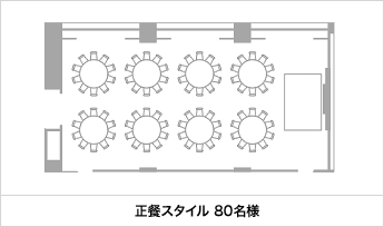 正餐スタイル 80名様