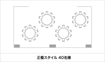 正餐スタイル 40名様