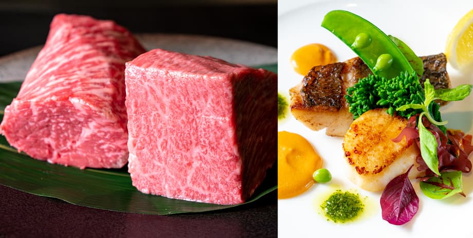 黒毛和牛赤身肉と海鮮ランチ