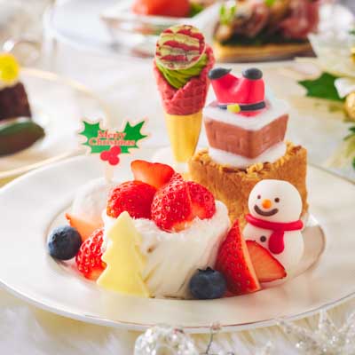 クリスマスアフタヌーンティーセット / The Christmas Afternoon Tea Set 上段スイーツ