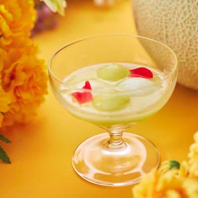 メロンアフタヌーンティーセット / The Melon Afternoon Tea Set メロンのスープ アーモンドのブランマンジェ