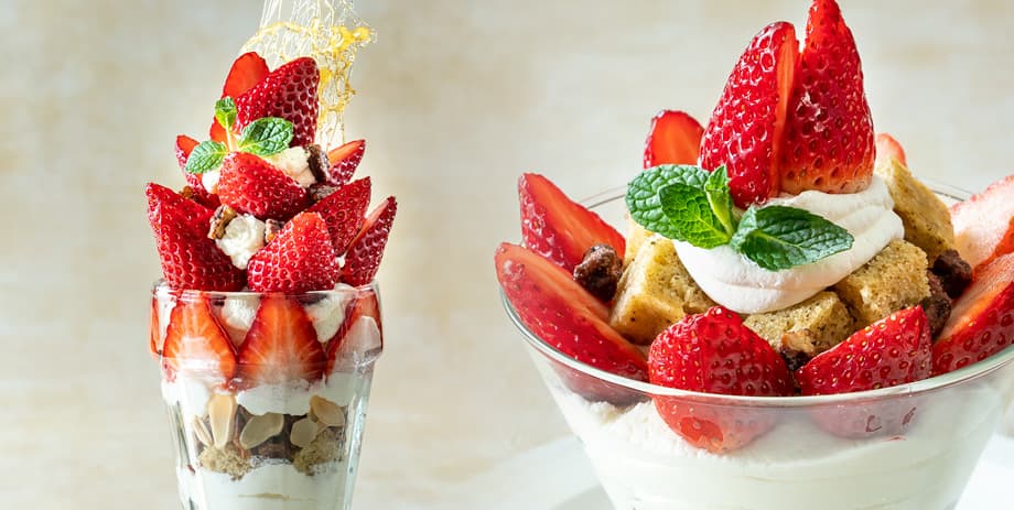 春のプレミアムスイーツ チャイニーズ苺パフェ