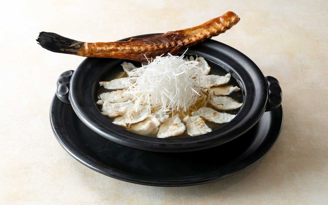 国産天然トラフグのてっちり汁そば