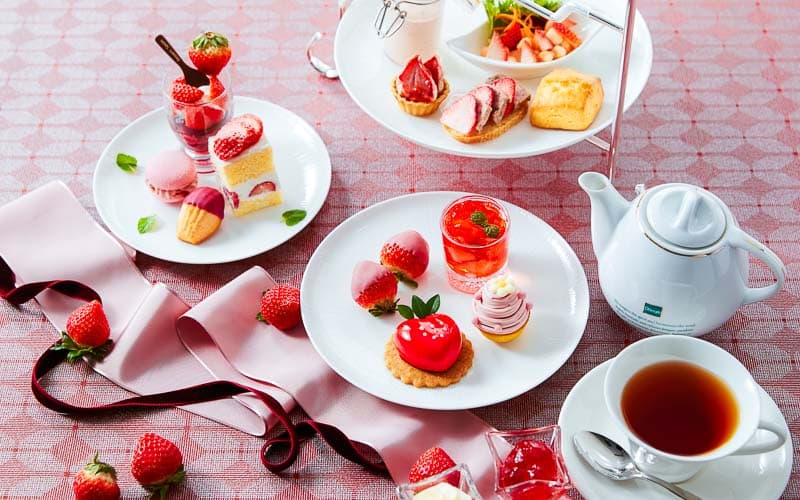苺のアフタヌーンティーセット