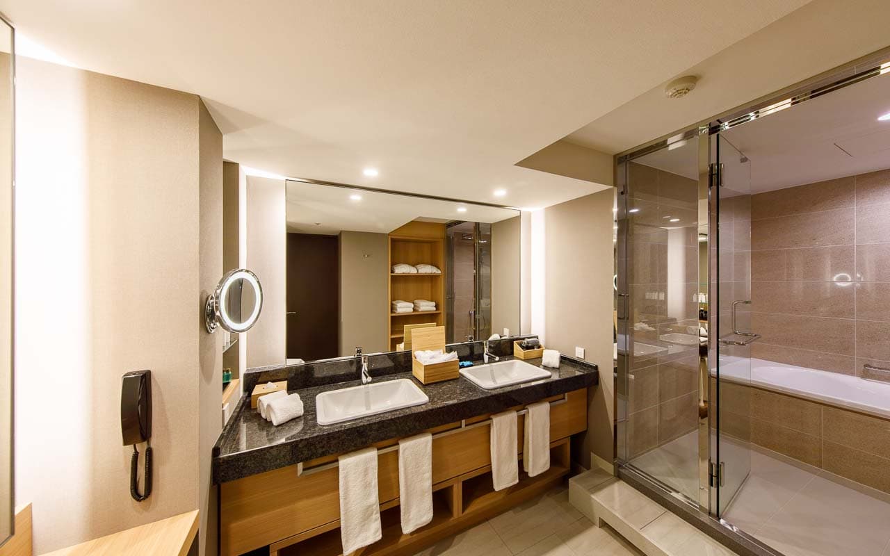 ニッコーエグゼクティブスイート バスルーム内観画像 明るく落ち着いた雰囲気