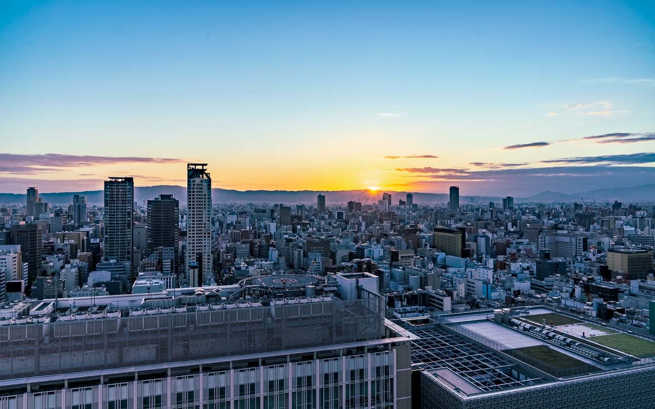 ホテル最高層客室フロア・ニッコープレミアムフロアからの東側の眺望