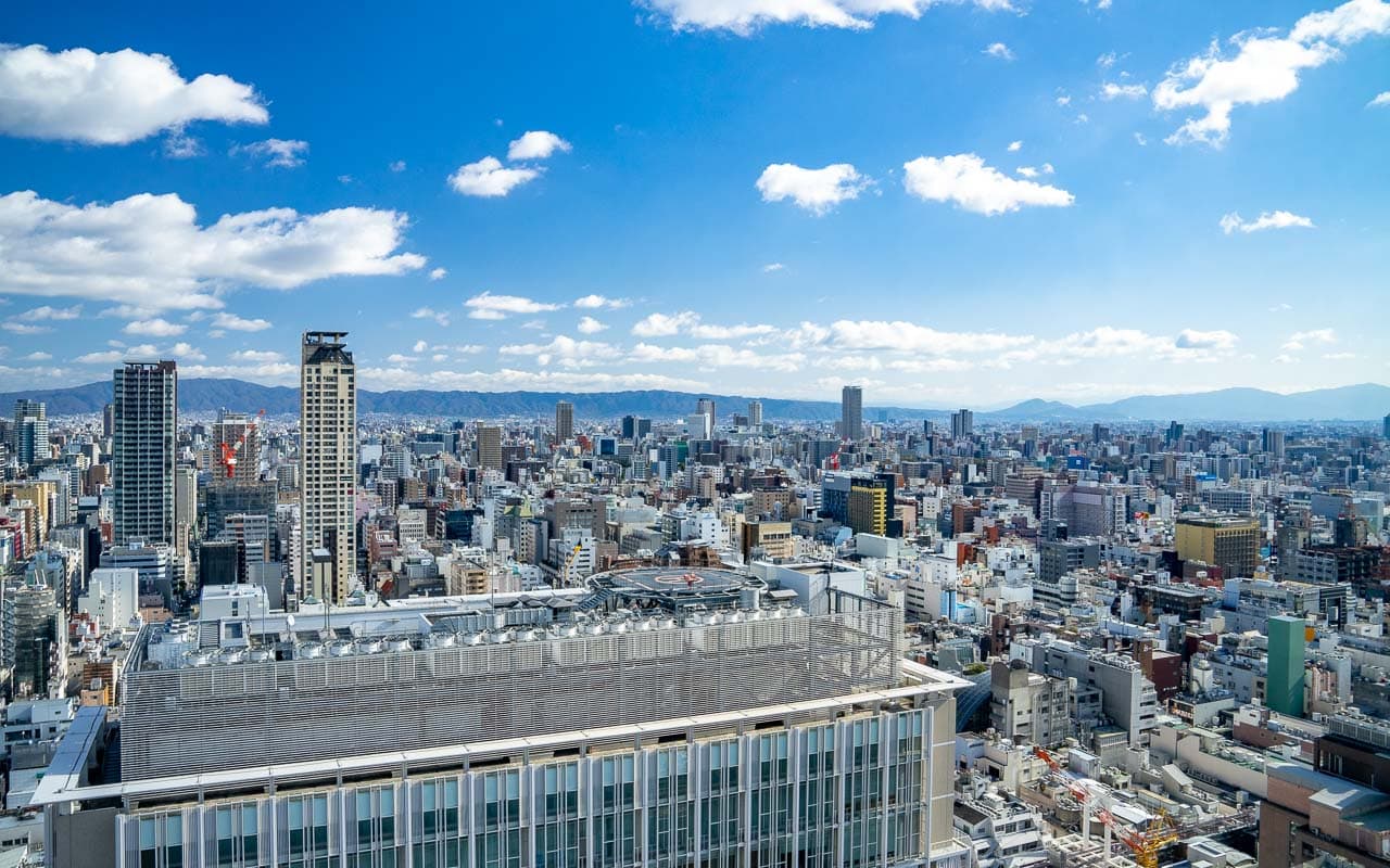 地上100ｍからの眺望