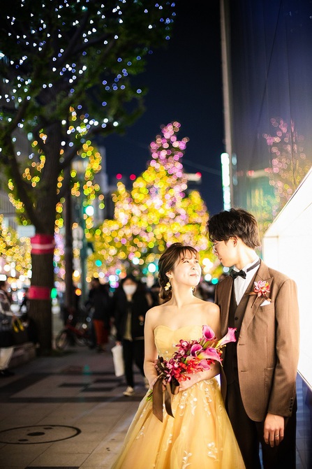 御堂筋夜景　スカイテラス　スカイバンケット　大人数　結婚式　夜景　絶景