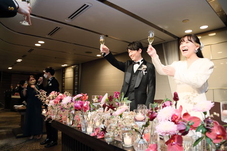 結婚式　ワンモアチアーズ　乾杯