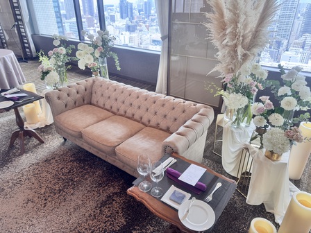 結婚式　高砂ソファ　高砂ソファー　アットホームウェディング　ナチュラル