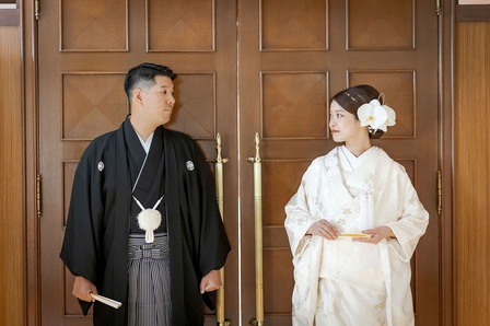 和装　チャペル　人前式　結婚式