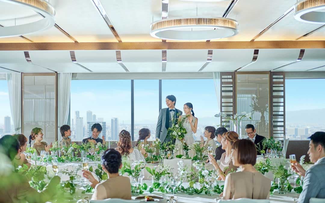 ホテル日航大阪ウエディング スカイテラスでの披露宴イメージ